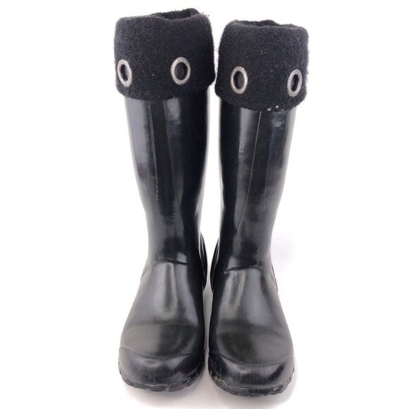 Bogs Alex Solids Black Rubber Rain Boots 7 - Picture 5 of 14
